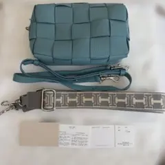 美品 Pelley Lusso ペレリールッソ クロコ ショルダーバッグ グレー 