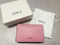 FURLA ピンク 二つ折り名刺入れ
