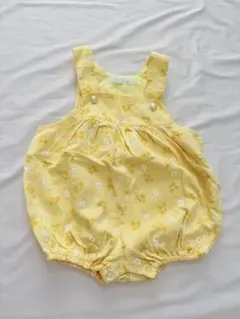 クレージュ　ダルマオール　ロンパース イエロー 花柄のサムネイル