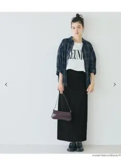 新品　coca ランダムリブロングIラインスカート