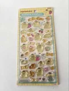 ポムポムプリン ボンボンドロップシール　サンリオ