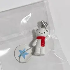 ファミリア 赤マフラー くま チャーム ストラップ スマホ バッグ レア