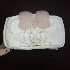 ミニーマウス ポーチ クリーム色