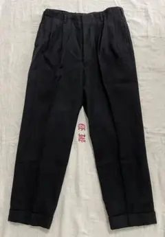 60s70s Wool Black&Gray Stripe Slacks