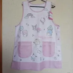 保育エプロン　M～L　サンリオキャラクターズ　ハローキティ、クロミ、マイメロディ