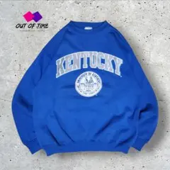 90s USA製TULTEXタルテックス ケンタッキー大学カレッジスウェットL青
