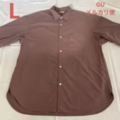 L　ジーユー　gu GU シャツ　半袖　ビッグシルエット　オーバーサイズ