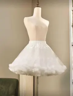 ホワイト パニエ フリル