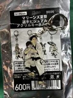 千葉ロッテ マリーンズ 65 寺地隆成 夏祭り ビジュアル キーホルダー