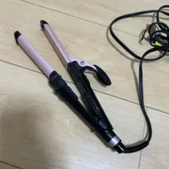 ピンク カールアイロン 温度調整機能付き