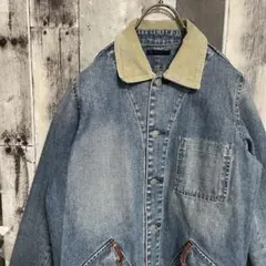 雰囲気抜群　ヴィンテージ カバーオール　デニムジャケット　襟　コーデュロイ
