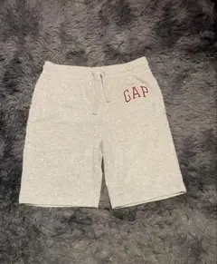 GAP 刺繍ロゴ スウェットパンツ ハーフ ショート　霜降り　古着風