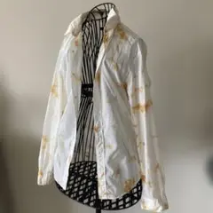 タイダイ染め 長袖シャツ ホワイト×ブラウンのサムネイル