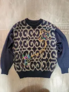 日本ヴィンテージ　デザインニット　L