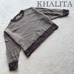 良品 KHALITA【L】ドルマン柄 ニット 長袖 秋冬のサムネイル