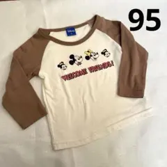 Disney ミッキー　長袖　薄手 95 WELCOM FRIENDS ミニー