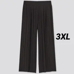 ユニクロ　シフォンプリーツスカートパンツ 3XL ブラック ワイドパンツ
