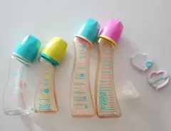 ドクターベッタ 哺乳瓶 4本セット(中古品)　新品未使用の乳首２個とピック２個