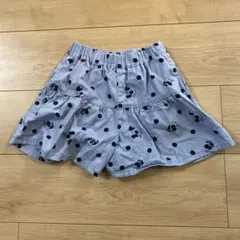 GU 水玉模様 キュロットスカート 120 水色