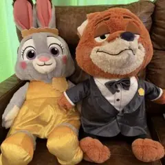 ズートピア2　FukuFuku　V-BIGぬいぐるみ　2種セット