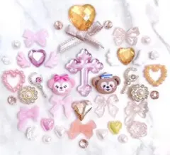 ネイルパーツ まとめ売り 量産ネイル ピンク ベージュ くま パール 253