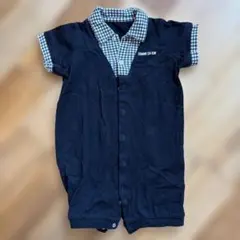 COMME CA ISM チェック柄ロンパース 50~70