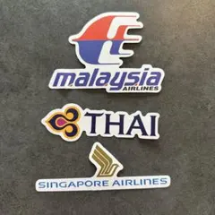 防水　ステッカー　シール　航空会社　飛行機　マレーシア　タイ　シンガポール