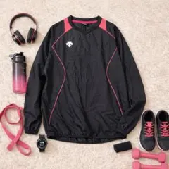 ピステ・ウィンドブレーカー 黒/ピンク