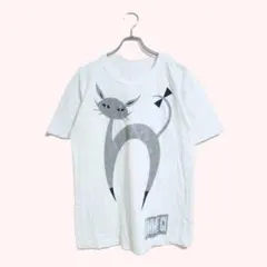 デザインTシャツ L ホワイト 半袖 個性派 カジュアル おしゃれ 猫プリント
