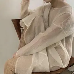 Amiur シアーロングワンピース