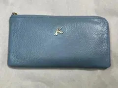 KITAMURA キタムラ　水色　レザー長財布　K2のサムネイル