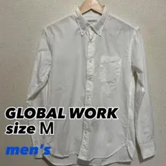 GLOBAL WORK 長袖　シャツ　ホワイト　M
