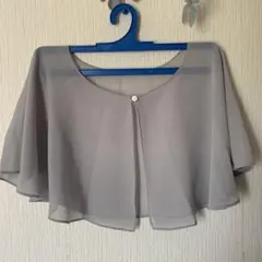 쉬폰 소재 브라이덜 케이프 숄 그레이 심플