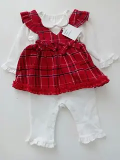 新品未使用 タグ付き アプレレクール ロンパース 赤スカート 女の子