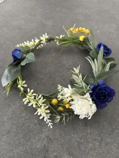 ハンドメイド ウェディング 花冠 ヘッドドレス
