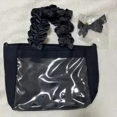 A4多機能2WAYハンドルフリルトートバッグ 痛バ ザッカマート ブラック