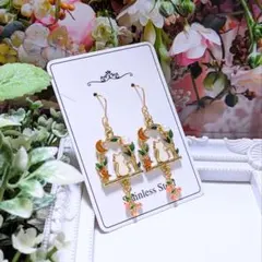 ガーデン猫のピアス／イヤリング