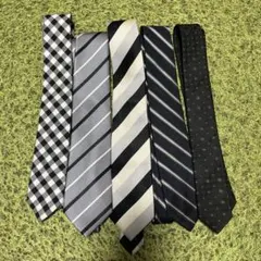 黒系ネクタイ5本セット　バラ売り不可