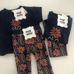 mid mile 花柄 Tシャツ パンツ セット　兄弟リンク