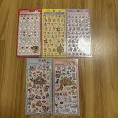 ディズニー ボンボンドロップシール プチドロップステッカー　5枚セット