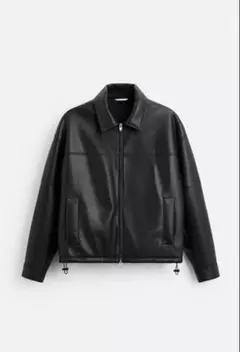 ZARA フェイクレザーボンバージャケット S