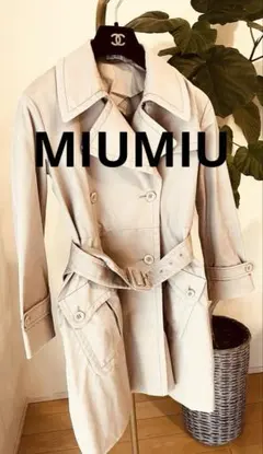 GARAGE古着屋⭐️ セール❣️MIUMIU ベージュ トレンチコート 2026年最新】MIU MIU 割引オプション：通常商品 レディース トレンチ