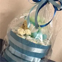 シンプル おむつケーキ