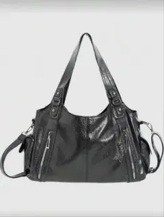 2WAY大容量ボストンショルダーバッグ 多機能ポケット付