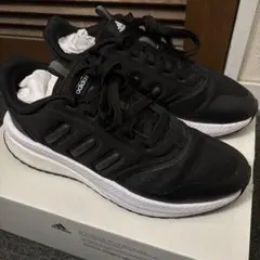 【新品】adidas スニーカー　24.5 ブラック 6 UK ウィメンズ