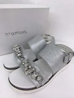 【未使用】momon.⭐︎ビジューサンダル・24・シルバーのサムネイル