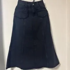 新品 フリンジデニムロングスカート