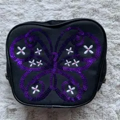 アナスイ蝶刺繍スパンコールポーチのサムネイル