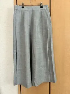 BABYLONE グレー ワイドパンツ ゴムウエスト　スリット