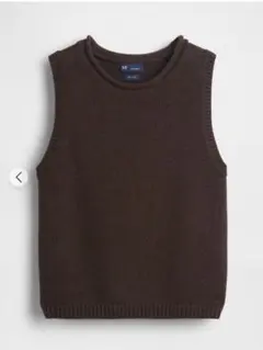 GAP コットン100%ニットベスト ブラウンのサムネイル